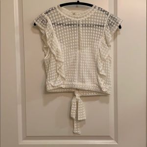 White blouse. Back detail.